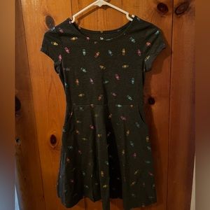 girls rainbow robot print dress